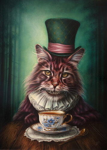 Cheshire Cat van Luís Parreira, Schilderij te koop op Singulart