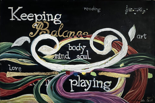 Keeping Balance di Maria Matic and Amarylismatic, Pittura in vendita su Singulart