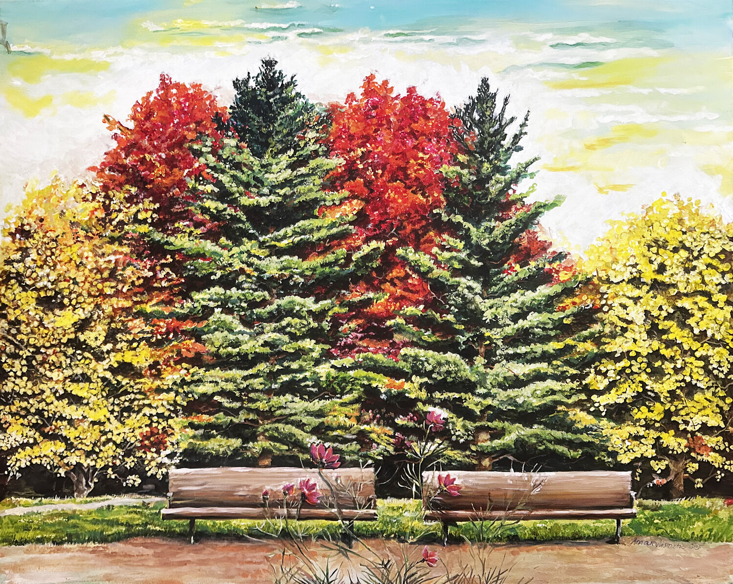 Autumn PARK SCENE Maria Matic and Amarylismatic