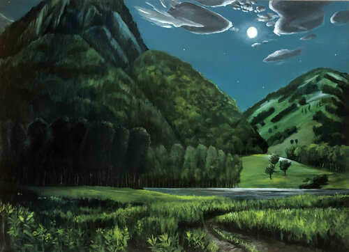 MONDSEE van Rolf Kampmann, Schilderij te koop op Singulart