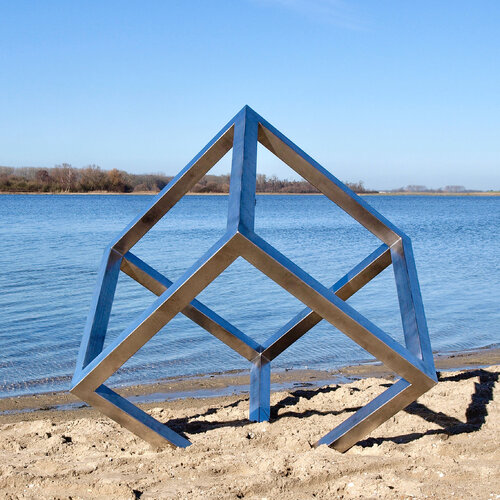 Kubus op de weg de Ton Voortman, Escultura a la venta en Singulart