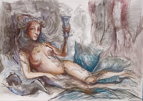 contemplativa di sebastian margulis, Disegno in vendita su Singulart