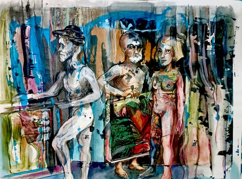 Tres en el Studio di sebastian margulis, Disegno in vendita su Singulart