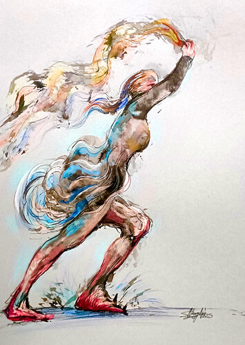 Empoderada par sebastian margulis, Dessin en vente sur Singulart