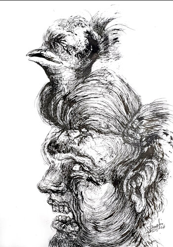 Se montó el Pollo par sebastian margulis, Dessin en vente sur Singulart