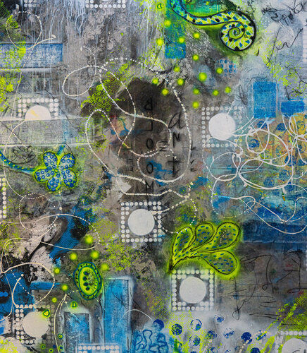 Midnight Garden di Birute Celik, Pittura in vendita su Singulart