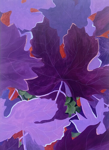 Violet sur vert — II von Lonidia, Malerei kaufen auf Singulart