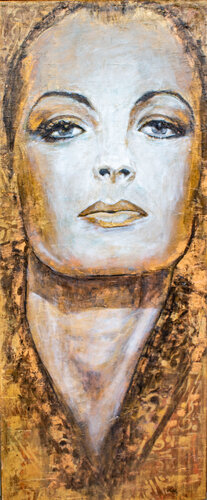 Porträt Romy Schneider van Ursula Leinfelder, Schilderij te koop op Singulart