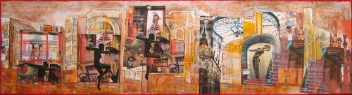 Bildcollage Prag von Ursula Leinfelder, Malerei kaufen auf Singulart