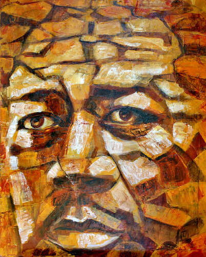 Morgan Freeman van Ursula Leinfelder, Schilderij te koop op Singulart