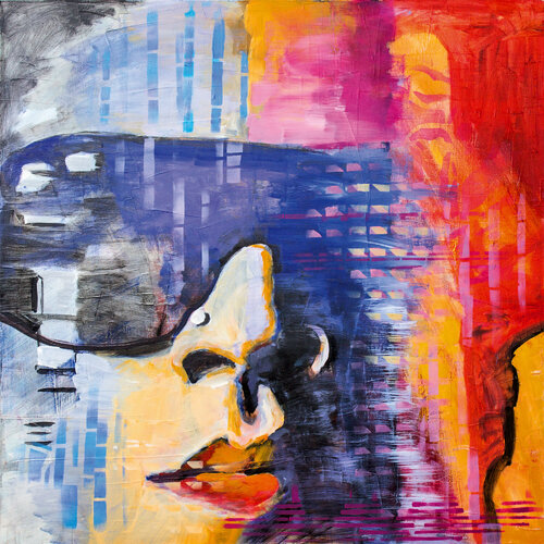 Lenny Kravitz_5 van Ursula Leinfelder, Schilderij te koop op Singulart