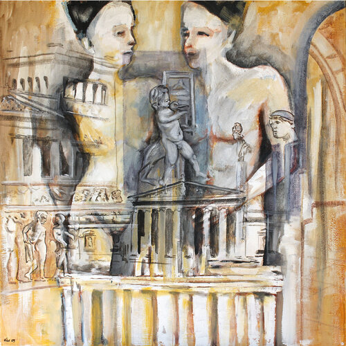 Glyptothek München 2 par Ursula Leinfelder, Peinture en vente sur Singulart