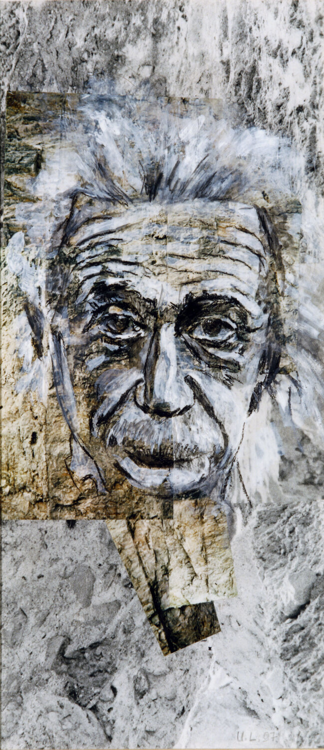 Einstein – Bildcollage Zeichnung Ursula Leinfelder