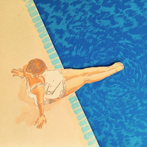 Poolside par Marcos Buarque de Hollanda, Dessin en vente sur Singulart