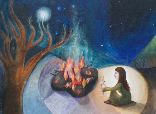 Fire Ceremony by Shannon Brown, Painting for Sale on Singulart
