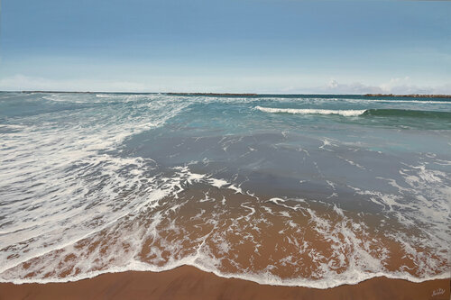 Netanya Beach. April van Maryia Benedziktovich, Schilderij te koop op Singulart