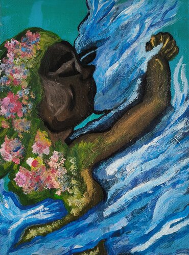 Earth and Water - The Elements of Love di Tanya Silva, Pittura in vendita su Singulart