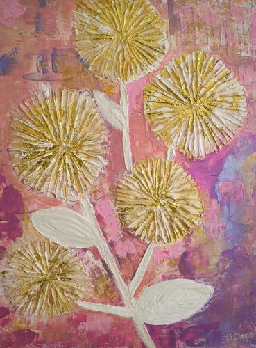 A little one with glitter & gold von Tanya Silva, Malerei kaufen auf Singulart