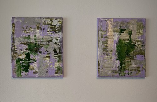 "Flow" lila ones x2 à 25x30 by Tanya Silva, 회화 for Sale on Singulart