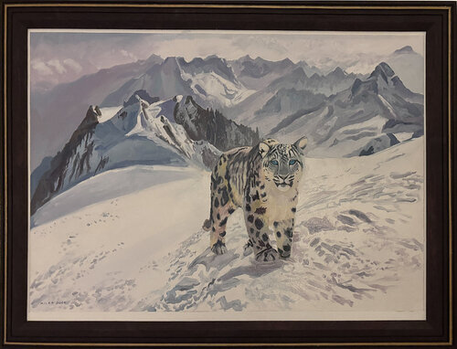Snow Leopard par Gerald Miles, Peinture en vente sur Singulart