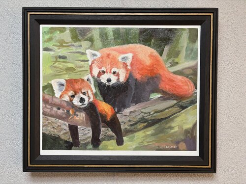 Red Pandas by Gerald Miles, Painting for Sale on Singulart