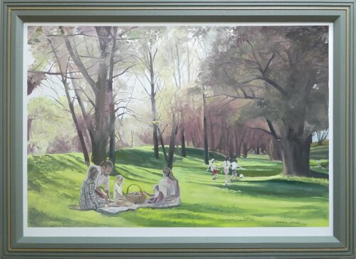 A Family Picnic by Gerald Miles, Painting for Sale on Singulart