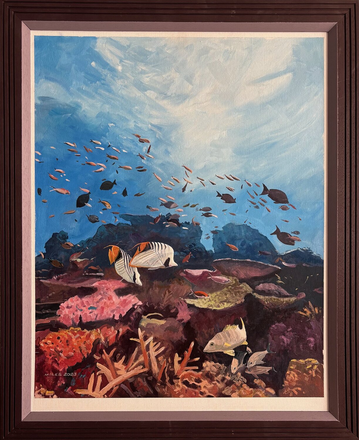 Shallow coral reef in the Red Sea. Gerald Miles Originalgemälde zu verkaufen