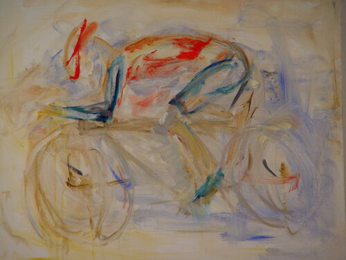 Bicycle Racer by Leon Sarantos, Painting for Sale on Singulart