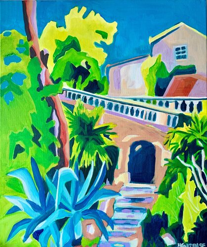 jardin de bastide di Hortense BATAILLE, Pittura in vendita su Singulart