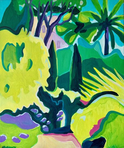 Jardin provençale van Hortense BATAILLE, Schilderij te koop op Singulart