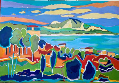 Vue mer di Hortense BATAILLE, Pittura in vendita su Singulart