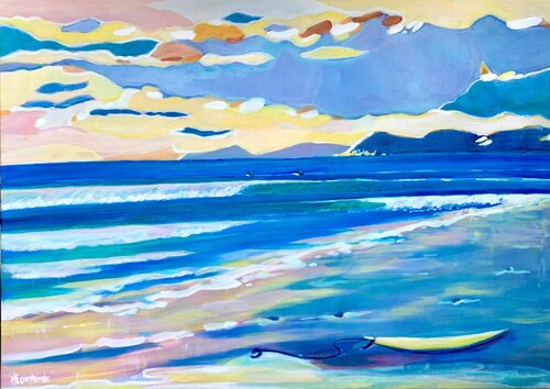 les surfeurs von Hortense BATAILLE, Malerei kaufen auf Singulart