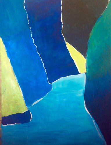 Calanque bleue di Hortense BATAILLE, Pittura in vendita su Singulart