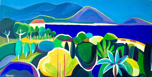 Entre mer et montagnes di Hortense BATAILLE, Pittura in vendita su Singulart