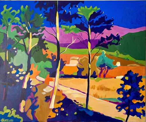 Les vignes à l'automne di Hortense BATAILLE, Pittura in vendita su Singulart