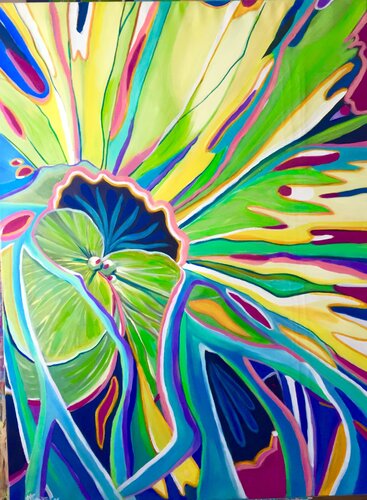 RAINBOW PLANT di Hortense BATAILLE, Pittura in vendita su Singulart