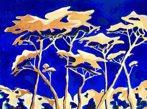 Pins dorés by Hortense BATAILLE, Painting for Sale on Singulart