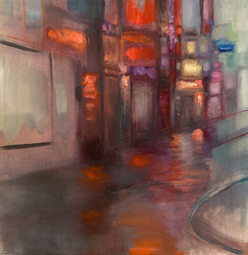 Neighbourhood di Angela McFall, Pittura in vendita su Singulart