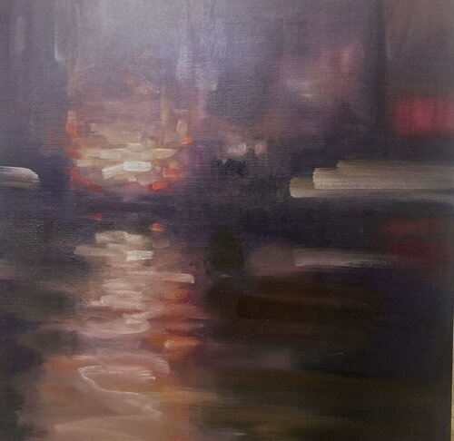 Flashing Lights di Angela McFall, Pittura in vendita su Singulart