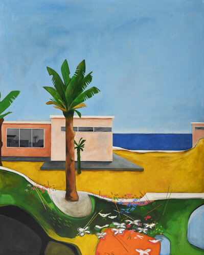 Architectural landscape van Michalis Charalambides, Schilderij te koop op Singulart