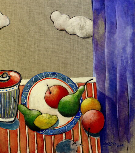 summer still life van Michalis Charalambides, Schilderij te koop op Singulart