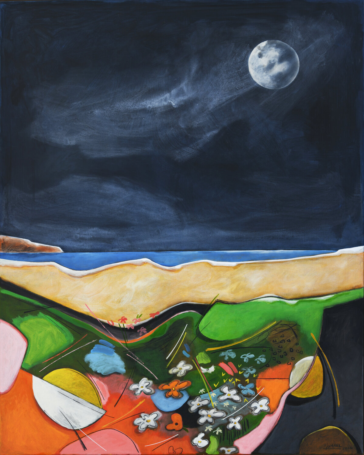 The dark side of the moon. Michalis Charalambides Originalgemälde zu verkaufen