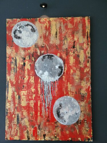 Les 3 Lunes van Myriam Guillemeau, Schilderij te koop op Singulart