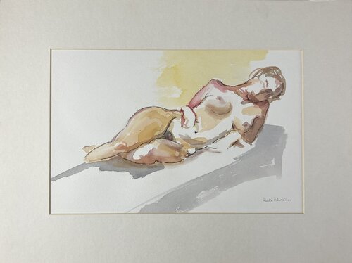 Lying Nude 3 von Ruth Schreiber, Malerei kaufen auf Singulart