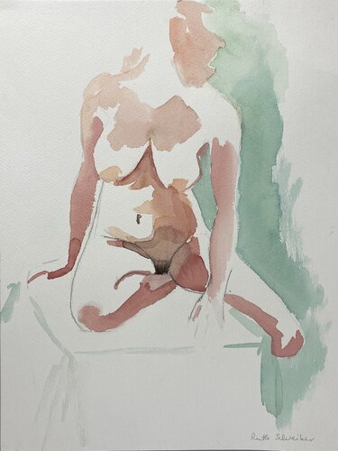 Seated Nude 1 di Ruth Schreiber, Pittura in vendita su Singulart