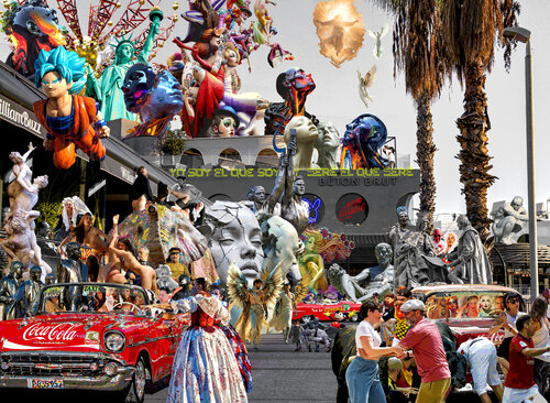 Serie: Teatros de la Democracia. Título: Cocaína para Isabel la Católica - formato XL - Pop surrealismo di El Pop surrealista Ortega, Altri media in vendita su Singulart