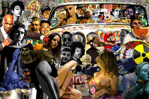 Serie: Teatros de la Democracia. Título: Natural Born Killer Party - formato XL - Pop surrealismo von El Pop surrealista Ortega, Andere Medien kaufen auf Singulart