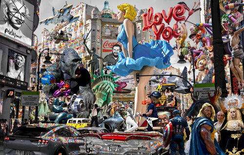 Serie: Cocaína para Isabel la Católica. Who is that girl in Valencia - formato XL - Pop surrealismo by El Pop surrealista Ortega, Other Media for Sale on Singulart