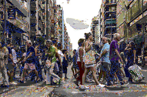 Babel I - formato XXL by El Pop surrealista Ortega, 絵画 for Sale on Singulart