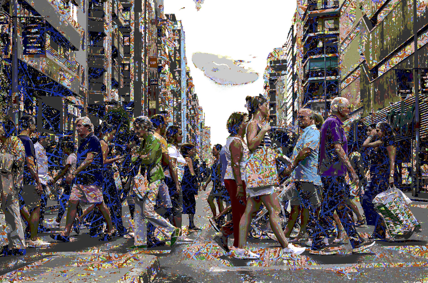Babel I - formato XXL El Pop surrealista Ortega Origineel schilderij te koop